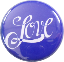 Love Button blau